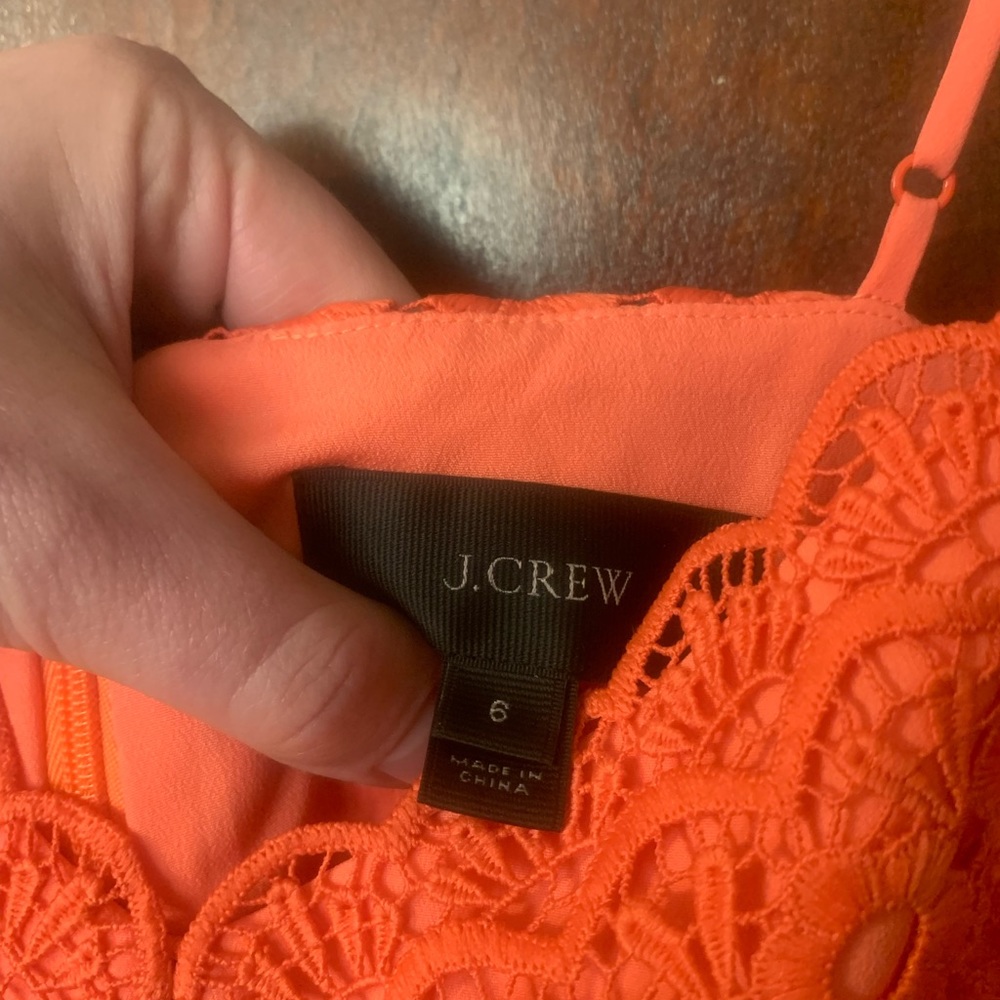 Size 6 J. Crew coral midi dress - NWT!